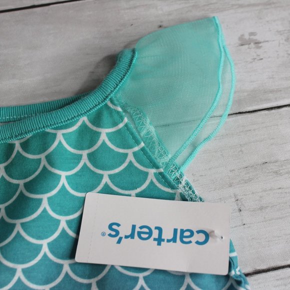 Carter's Girl Mermaid Shortie Pajama Set Size 2T - Picture 4 of 5